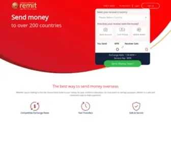 Eremit.com.my(E-remit Online Money Transfer Portal) Screenshot