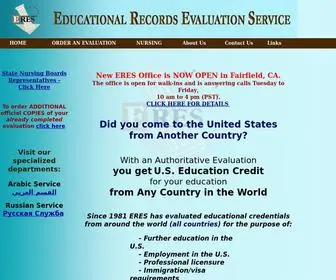 Eres.com(Educational Records Evaluation Service (ERES)) Screenshot