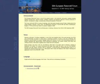 ERF2009.org(European Rotorcraft Forum 2009) Screenshot