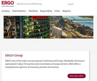 Ergo.com(The ERGO Group Homepage. ERGO) Screenshot