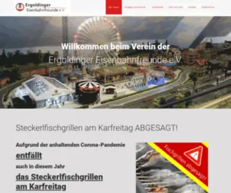 Ergoldinger-Eisenbahnfreunde.de(Der Verein) Screenshot