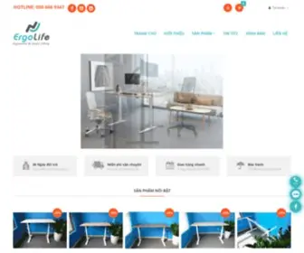 Ergolife.vn(Nhà cung cấp nội thất văn phòng công thái học (Ergonomic)) Screenshot