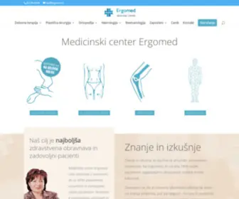 Ergomed.si(Medicinski center Ergomed ponuja v Mariboru različne zdravstvene storitve) Screenshot