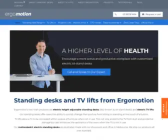 Ergomotion.com.au(Best Electric Standing Desks Australia) Screenshot
