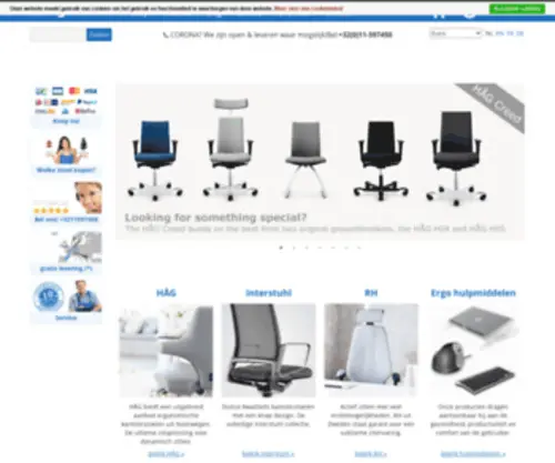 Ergonomio.nl(Ergonomische bureaustoelen) Screenshot