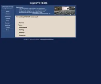 Ergosystemsconsulting.com(Copyright 2012 ErgoSystems Consu) Screenshot