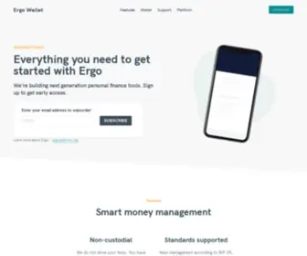 Ergowallet.io(Ergo Wallet) Screenshot