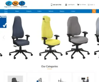 Ergoworkstation.com.au(Ergonomic Workstation Products) Screenshot