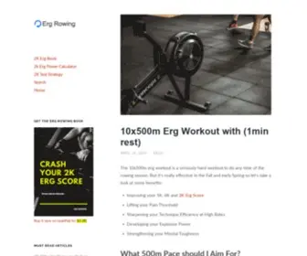 Ergrowing.com(Erg Rowing) Screenshot