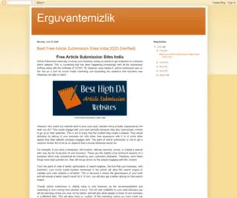 Erguvantemizlik.com(This blog) Screenshot