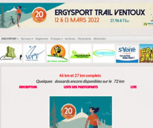 Ergysport-Trailduventoux.fr(Ergysport Trailduventoux) Screenshot