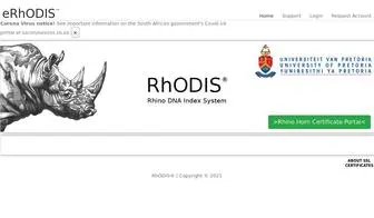 Erhodis.org(ERhODIS™ has been developed as an adjunct for RhODIS®) Screenshot