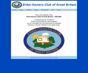 Eribaownersclub.co.uk(Eriba Owners Club of Great Britain) Screenshot