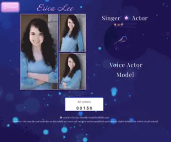 Erica-Lee.me(Singer, Actor, Voice Actor, Model) Screenshot