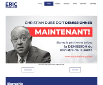 EriCDuhaime.quebec(Éric Duhaime) Screenshot