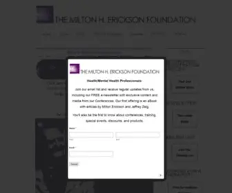 Erickson-Foundation.org(The Milton H) Screenshot