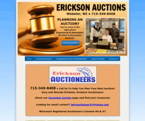 Ericksonauctions.com(Ericksonauctions) Screenshot