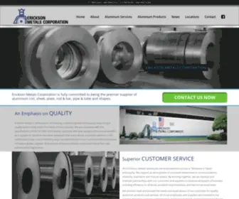 Ericksonmetals.com(Aluminum Products) Screenshot