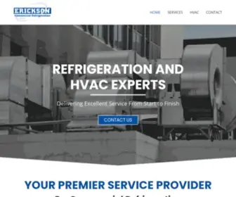 Ericksonrefrigeration.com(HVAC and Refrigeration Company) Screenshot