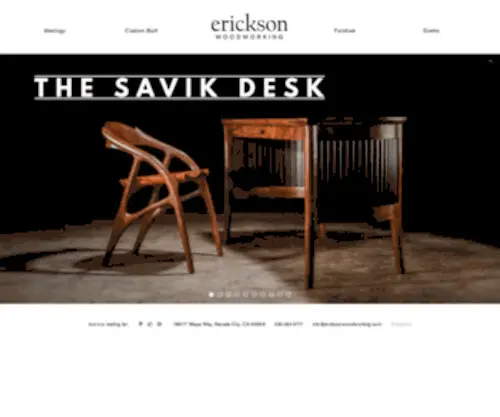 Ericksonwoodworking.com(Custom Live Edge Furniture) Screenshot