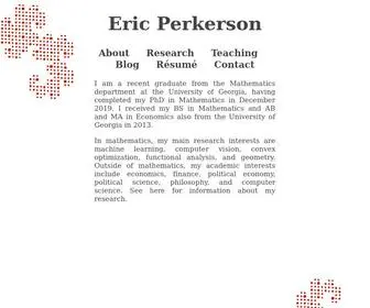 EricPerkerson.com(Eric Perkerson) Screenshot