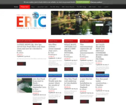 EricPondfilters.com(Endless River Filtration For Koi Pond) Screenshot