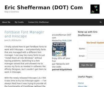 Ericshefferman.com(Eric Shefferman (DOT) Com) Screenshot
