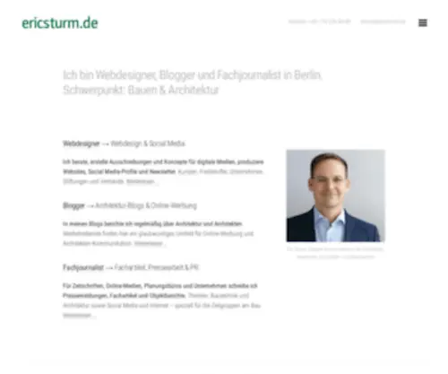 Ericsturm.de(Ich bin Berater für digitale Kommunikation. Schwerpunkt) Screenshot