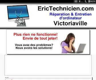 Erictechnicien.com(Technicien informatique) Screenshot