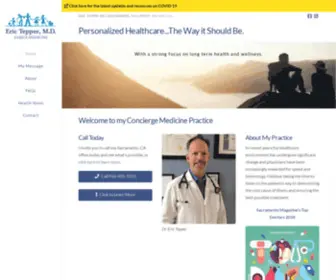 Ericteppermd.com(Concierge Medicine) Screenshot