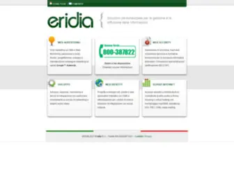 Eridia.it(Soluzioni personalizzate per la gestione e la diffusione delle informazioni) Screenshot