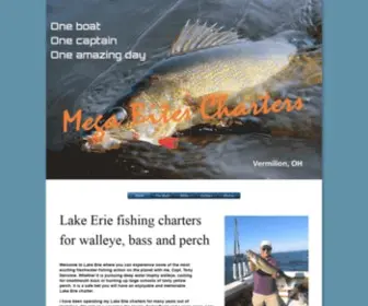 Eriecaptain.com(Lake Erie fishing charters for walleye) Screenshot