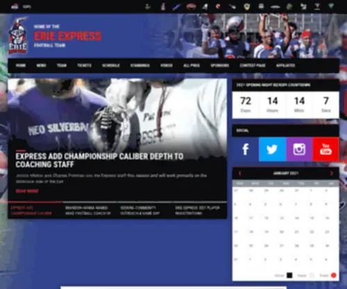 Erieexpressfootball.org(Erie Express Football) Screenshot