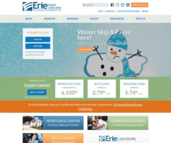 Eriefcu.org(Erie Federal Credit Union) Screenshot
