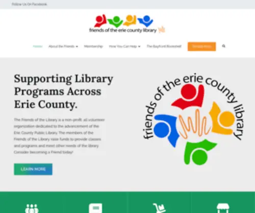 Erielibraryfriends.org(Erie County Library) Screenshot