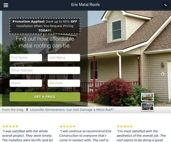 Eriemetalroofs.com(Erie Home) Screenshot