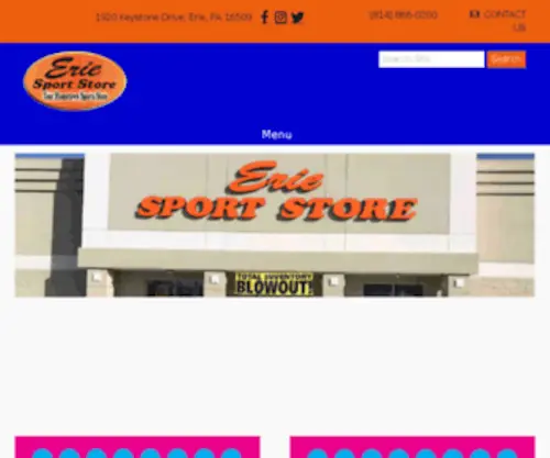 Eriesportstore.com(Erie Sports Store) Screenshot