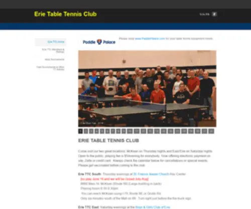 Eriettc.com(Erie Table Tennis Club) Screenshot