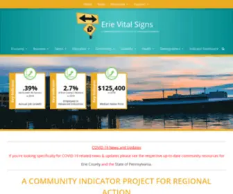 Erievitalsigns.org(Community Indicator Project) Screenshot