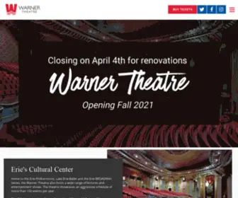 Eriewarnertheatre.com(Warner Theatre) Screenshot