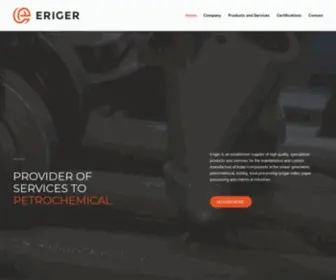 Eriger.co.za(Industrial Power Generation) Screenshot