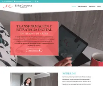 Erikacardona.com(Erika Cardona Marketing) Screenshot