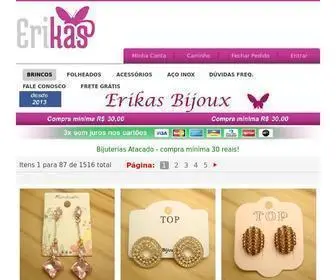 Erikas.com.br(Erikas & Bijuterias) Screenshot
