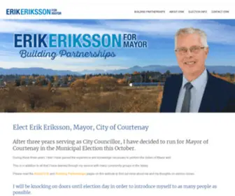 Erikeriksson.ca(Erik Eriksson for Mayor) Screenshot