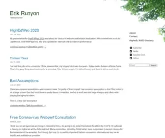 Erikrunyon.com(Erik Runyon) Screenshot