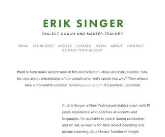 Eriksinger.com(ERIK SINGER) Screenshot