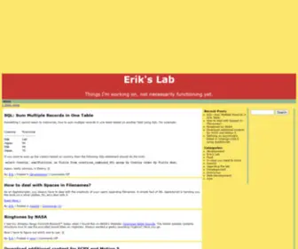 Erikslab.com(Erik's Lab) Screenshot