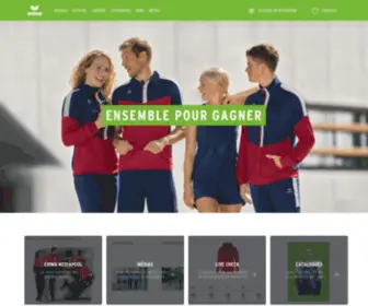 Erima.fr(Sportswear since 1900) Screenshot