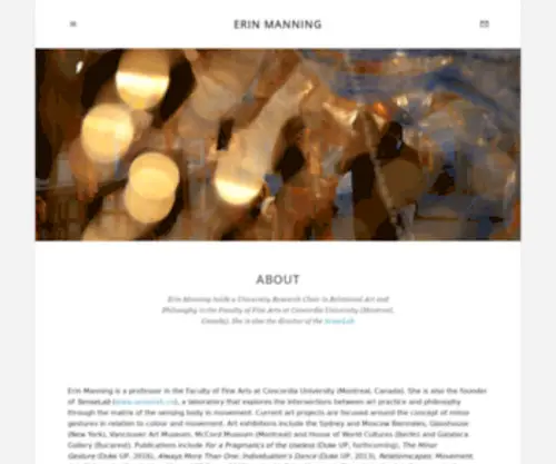 Erinmovement.com(Erin Manning) Screenshot