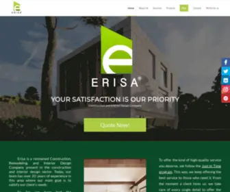 Erisaprojects.com(Construction and Interior Design Company) Screenshot